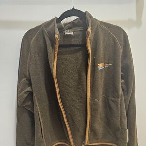 Vintage Brown Fleece Jacket 'Tadoussac Quebec'